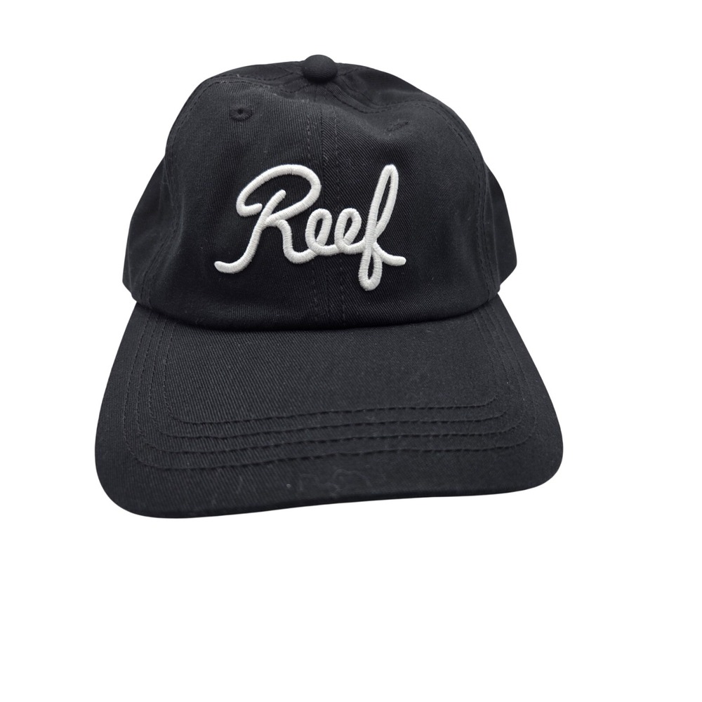 Reef‎ Baseball Cap Unisex OSFM Black Embroidered Logo Surf Skate Beach Dad Hat